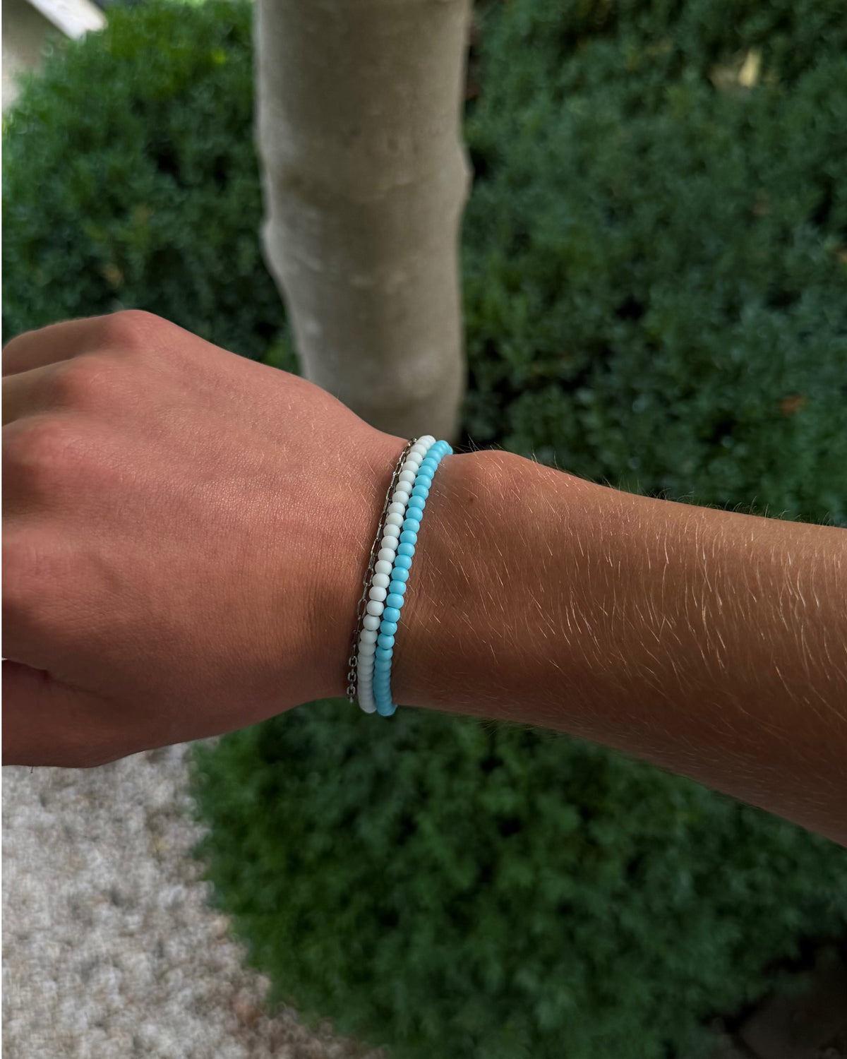 The Hampton Bracelet by T-east — handmade beaded bracelet from the Netherlands — detail view